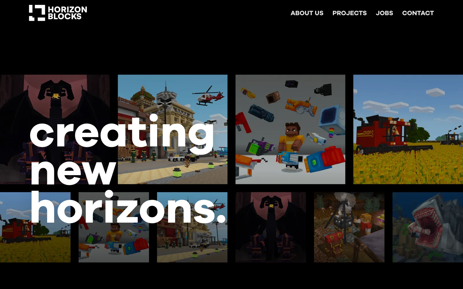 Startseite von Horizon Blocks aus dem fertigen Abnahme-Build